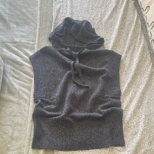 Sleeveless Hoodie Grey Sweater Haven Well Within